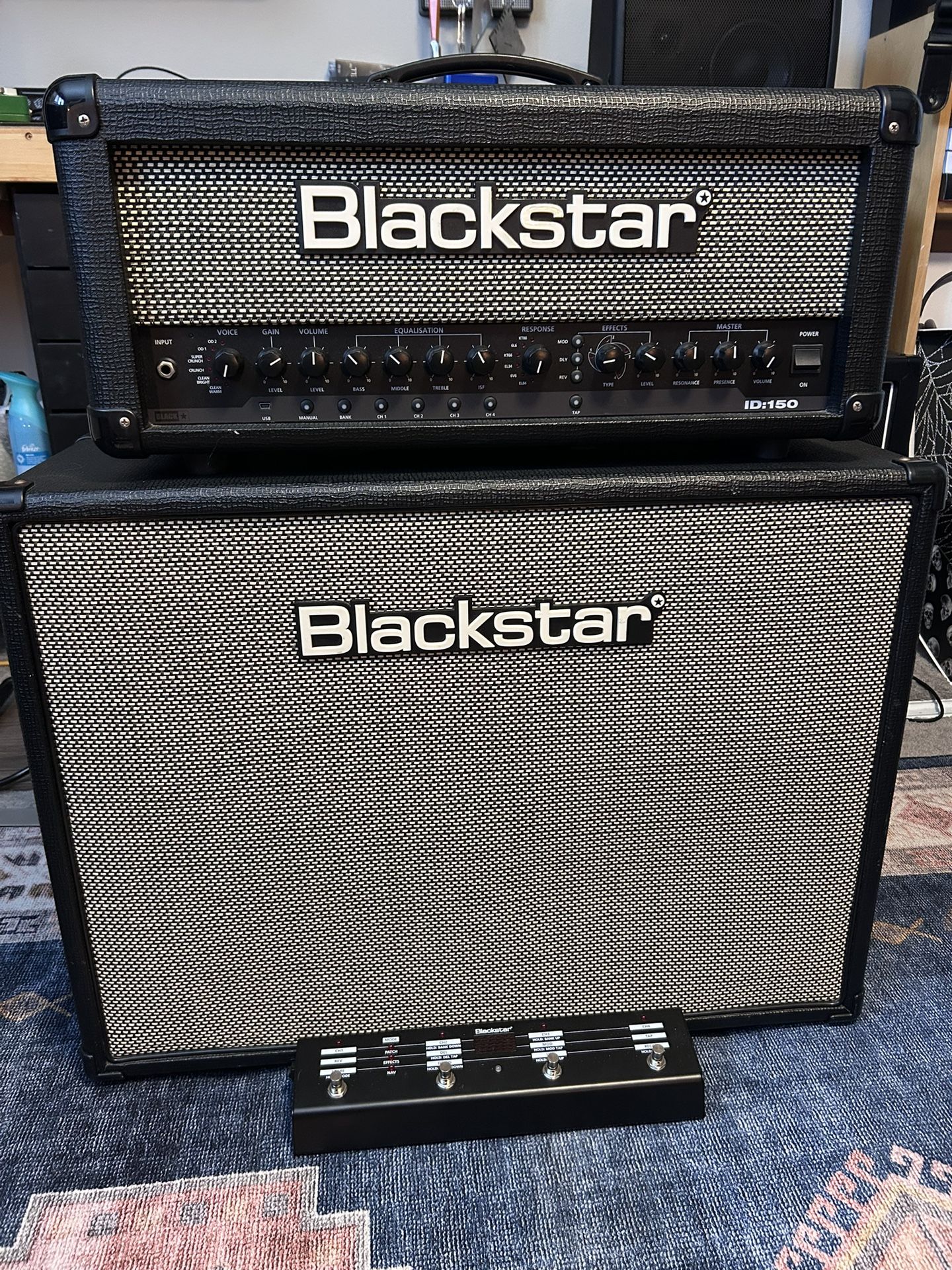 Blackstar Head ID150 + cab2x12+footswitch brand  bran neww ( including cables )