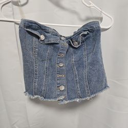 Womens Jean Stretch Tube Top