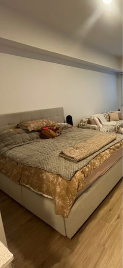 West Elm Queen Storage Bed
