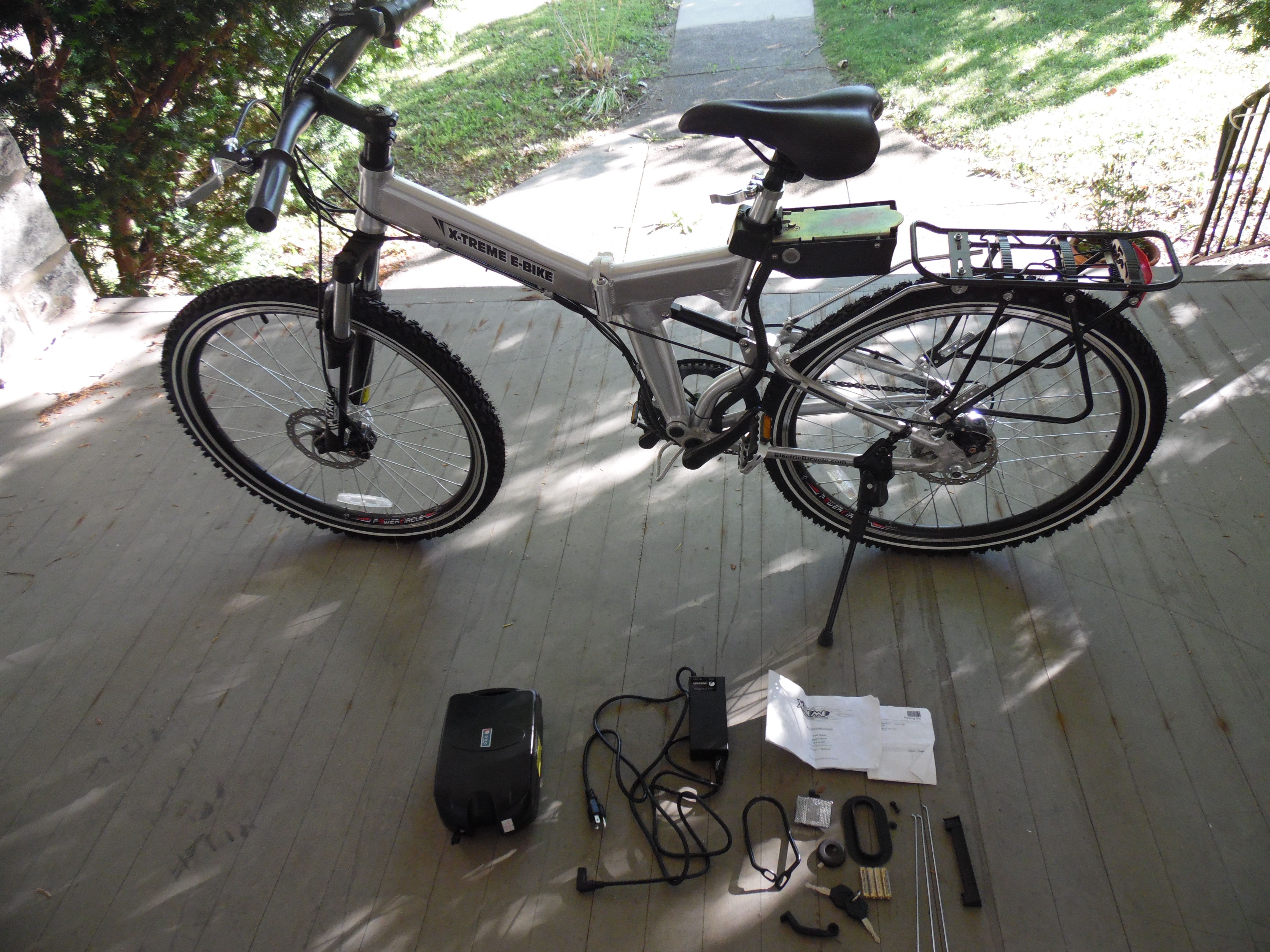 X-Treme E. Bike Electric Lithium Powered X-Cursion Folding Mountain Bicycle NOS