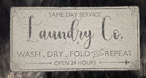 Vintage Style Laundry Co. Metal Wall Sign