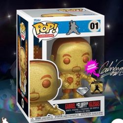 Gabriel Iglesias Fluffy Funko Pop Gold Diamond 1,000 Pcs Signed 