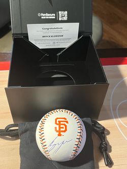Fanatics Bryce Eldridge team logo and stitching signed ball