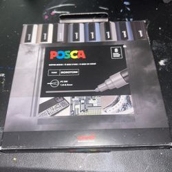 BRAND NEW 8 Pack Of Posca - Gray Tone PC-5M