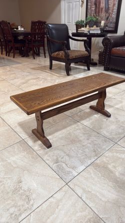 Rustic wood bench