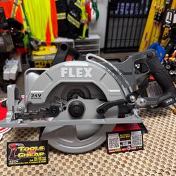 FLEX 24V 7-1/4" REAR HANDLE CIRCULAR SAW W/ BATTERY & CHARGER 