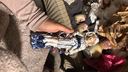 Blue and White Porcelain Figurine