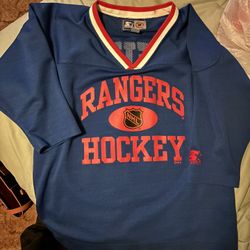 Vintage Rangers practice jersey starter brand. (Wayne Gretzky)