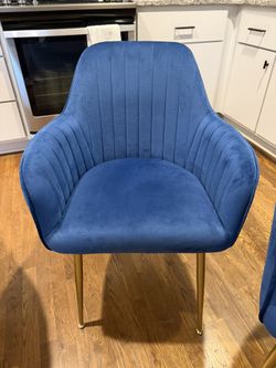 Set Of 4 Velvet Dining Chairs