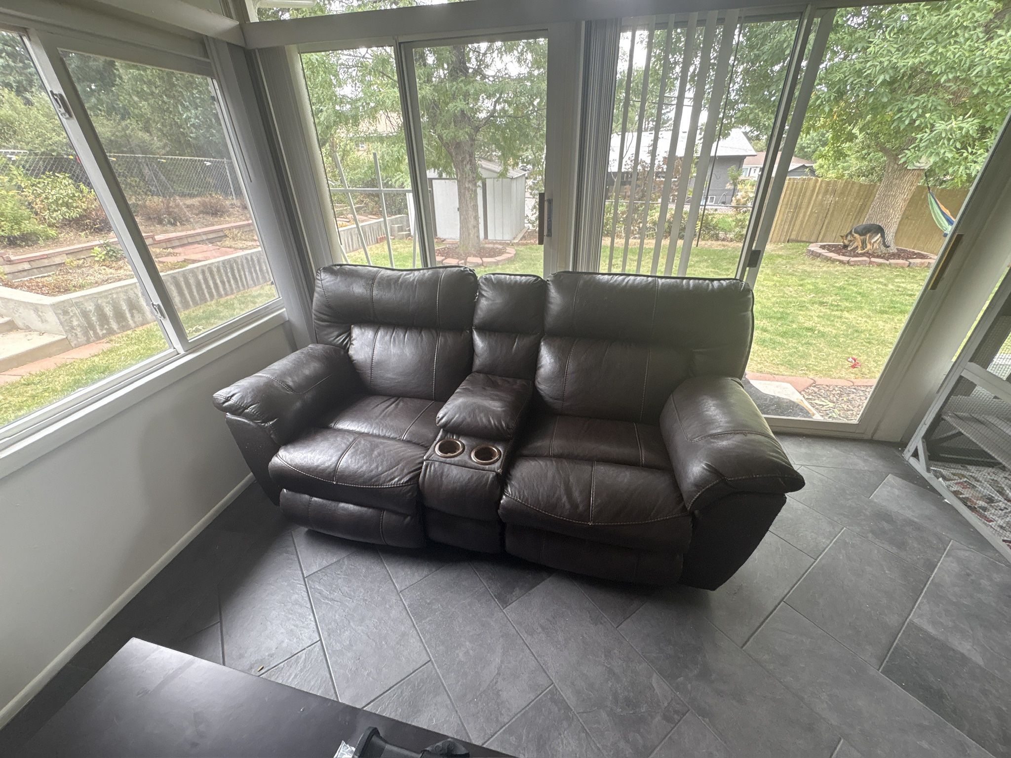 Motorized reclining two seater