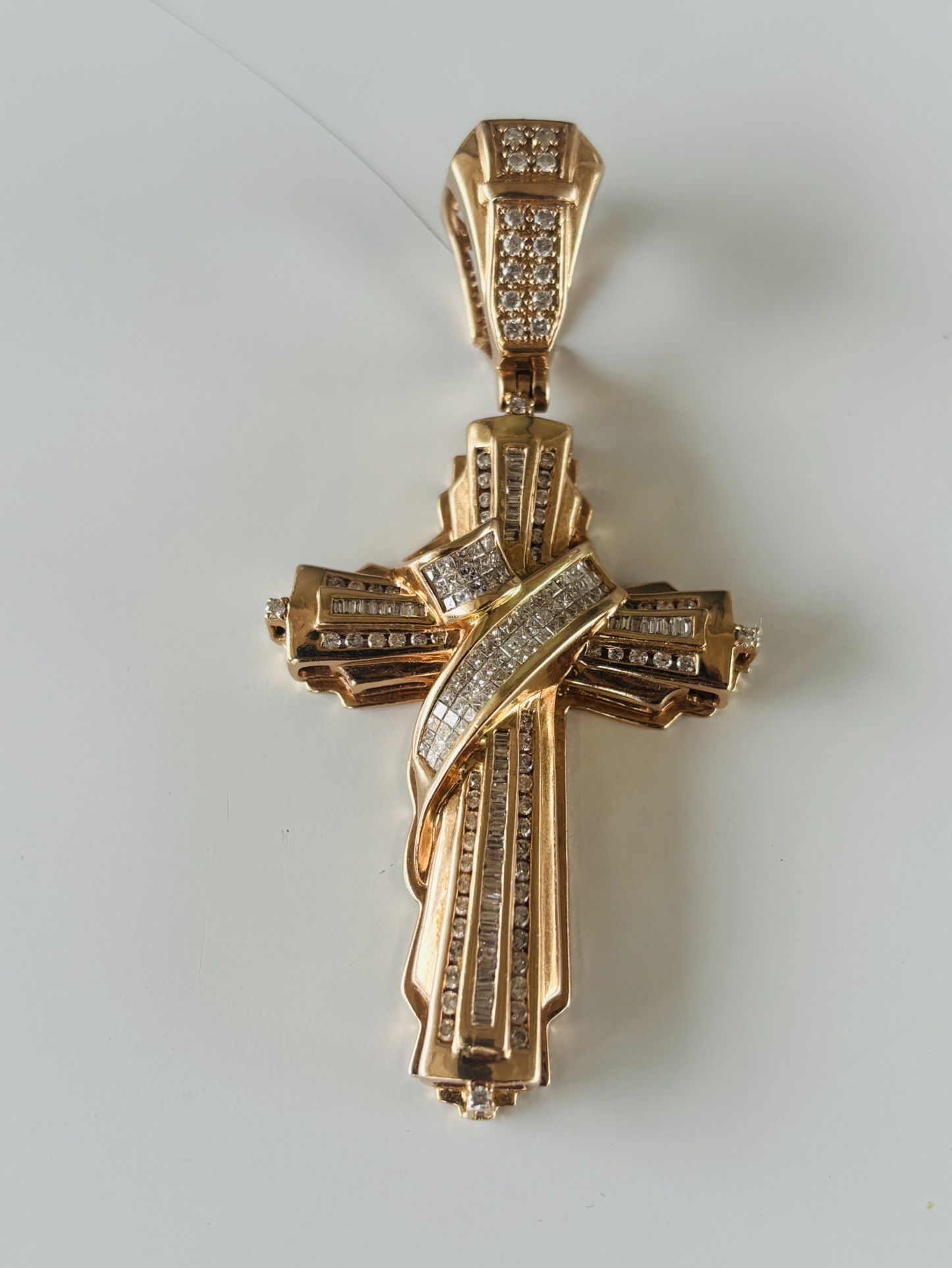 14k Real Gold Diamond Pendant