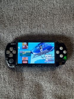 PSP 3000 Custom Transparent Smoked Black With Games