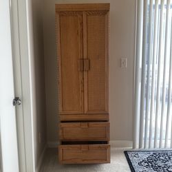 2 Oak armoire $150