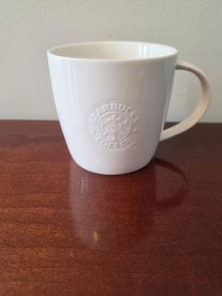 Starbucks, New Bone China, Embossed Siren, Coffee/Tea, Mug/Cup, White, 2009