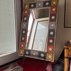 Large Patchwork, Wood Pier One Mirror