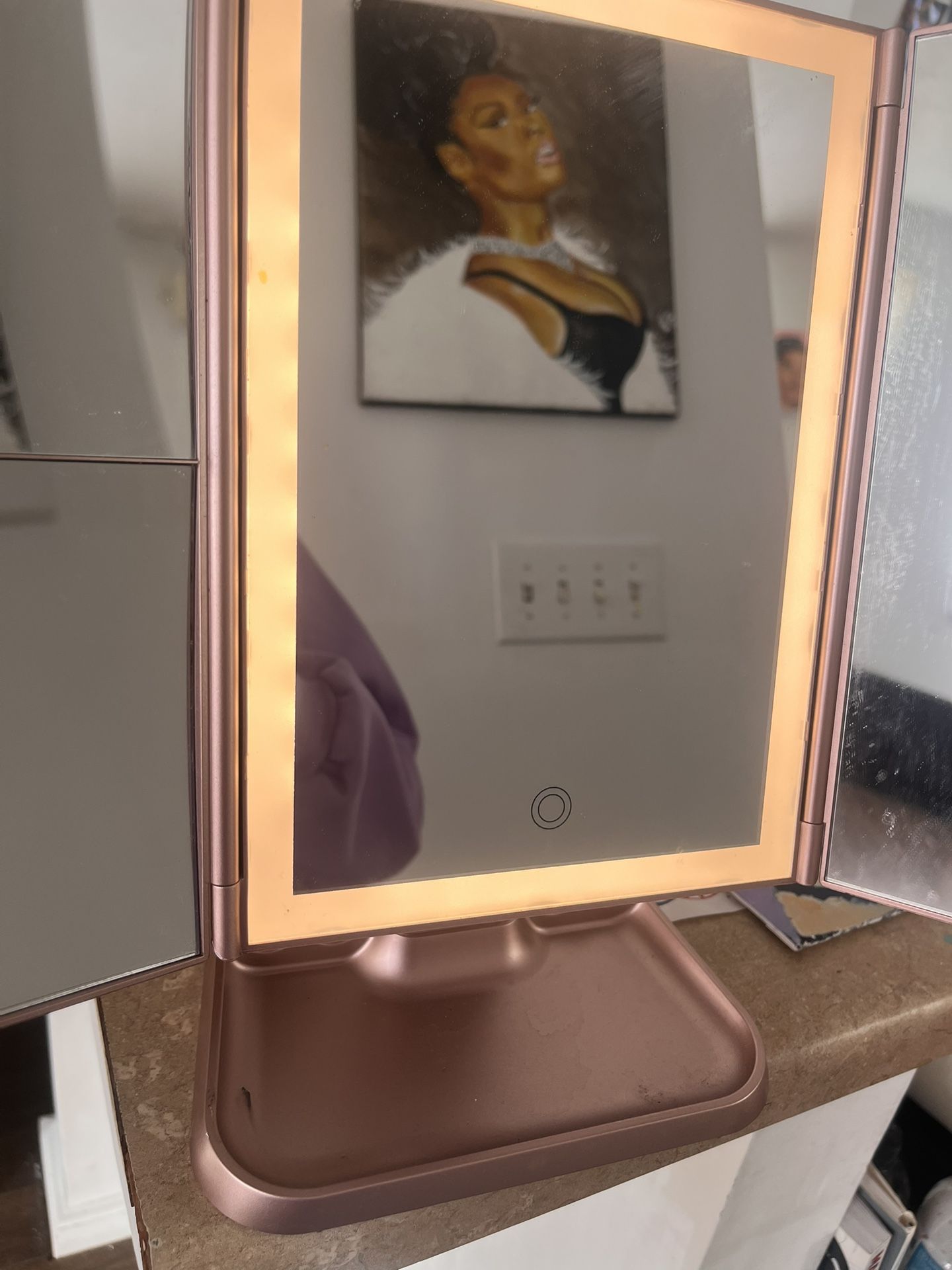 Tri-Fold LED Vanity Mirror