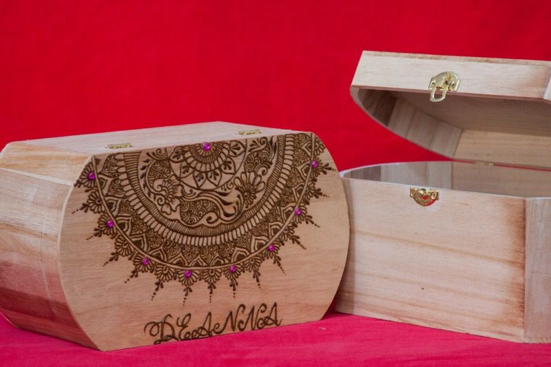 Custom Henna jewelry box