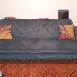 Teal Blue Futon/Couch/Sofa That Lays Flat