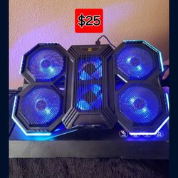 Laptop cooling fan with rgb lights