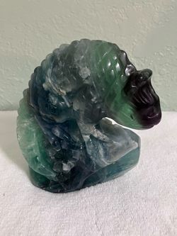 Rainbow Fluorite Crystal Chameleon Lizard