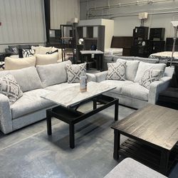 2-piece Sofa And Loveseat Set American Made 