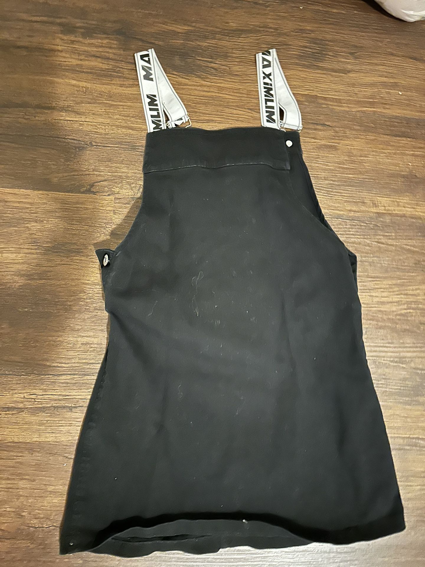 H&M Divided Black Mini Overall Dress - Size US 2