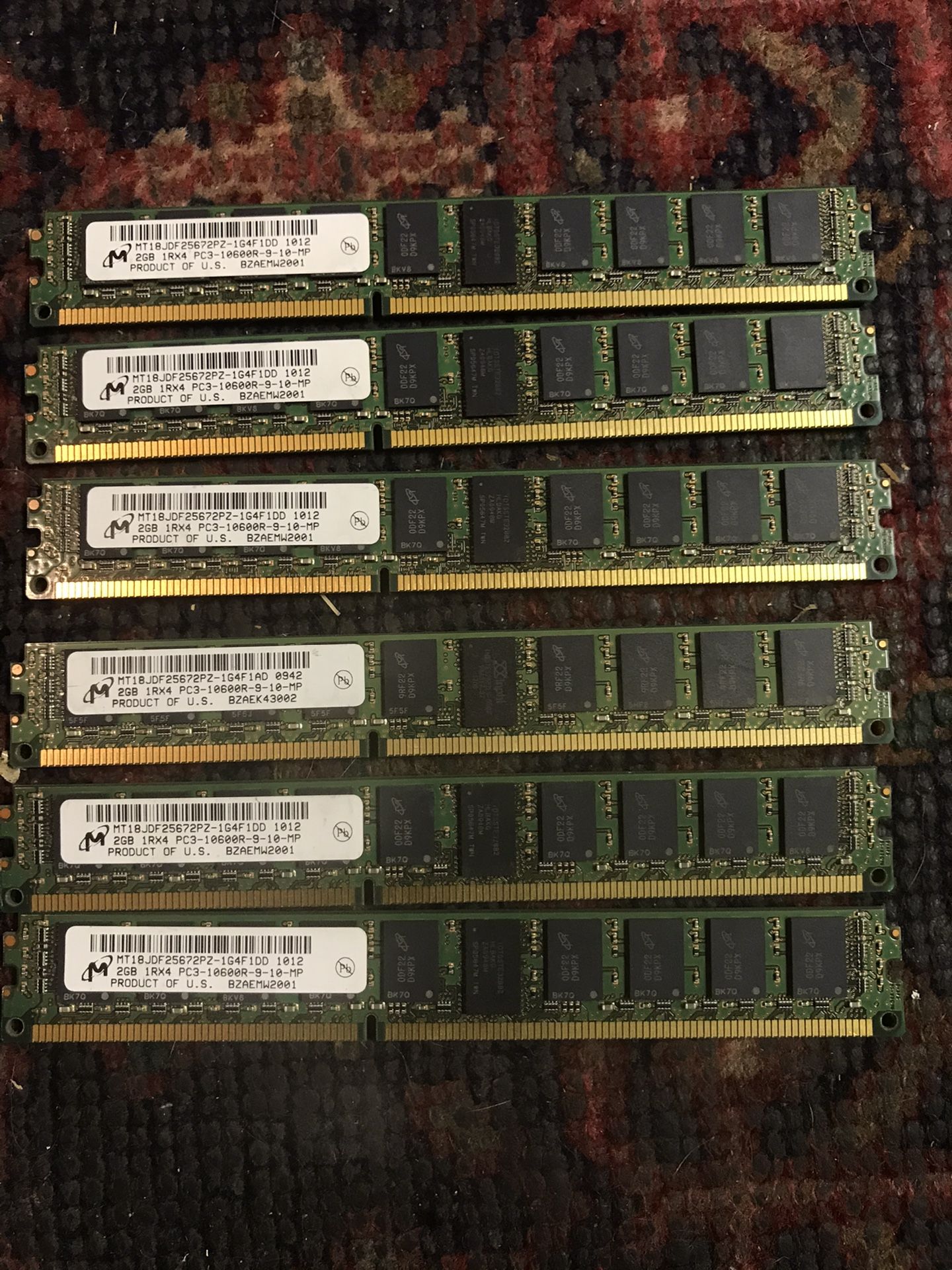 Micron (6x2GB) Ulp/vlp Server Memory Ram
