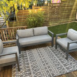 Outdoor Patio Furniture Sofa Chair Couch Set Metal