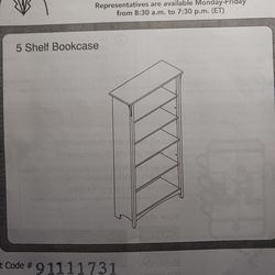 5 Shelf Bookcase 