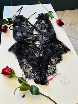 Avidlove Black Lace Lingerie Teddy Bodysuit
