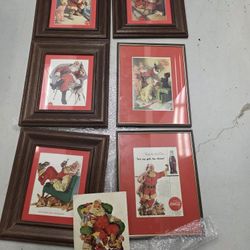 Classic COKE Santa framed Pictures