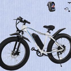 Fat Tire Electric Bike Mountain Bicycle Lithium Battery 