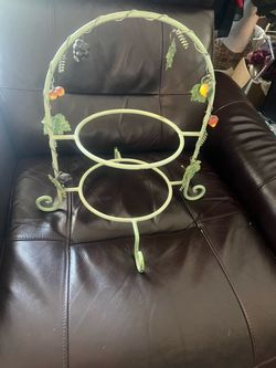 Vintage celedon green plate stand
