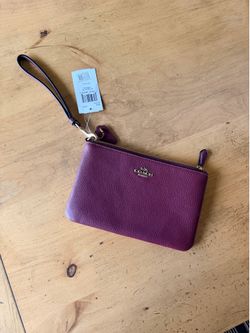 Maroon Coach Clutch / Wristlet NWT