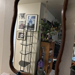 Wood Mirror From The 70s