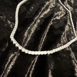 White Gold Plated Tennis Chain 5mm 18inch