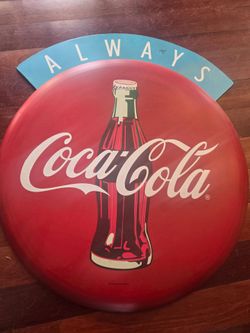 Vintage Coca-Cola Always Button Sign