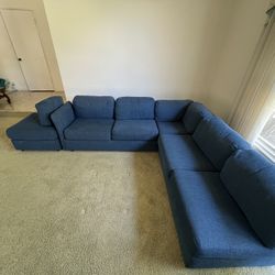 Blue Sectional Couch 