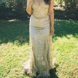 Gold Prom Dress 