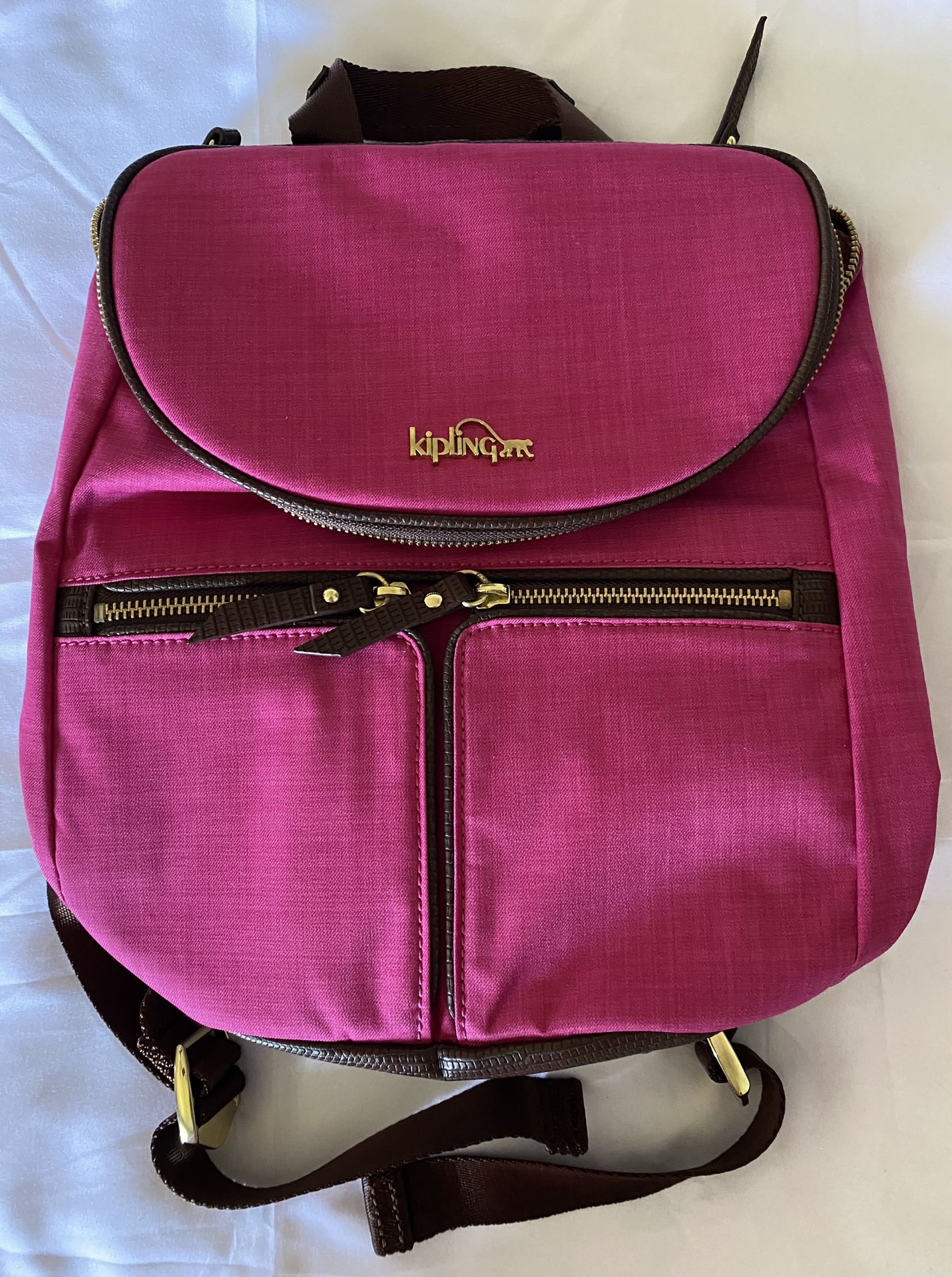 Like New Authentic Kipling Barrow Backpack Blash Pink Combo