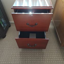 15x19x26 Two Drawer Filing Cabinet Wood