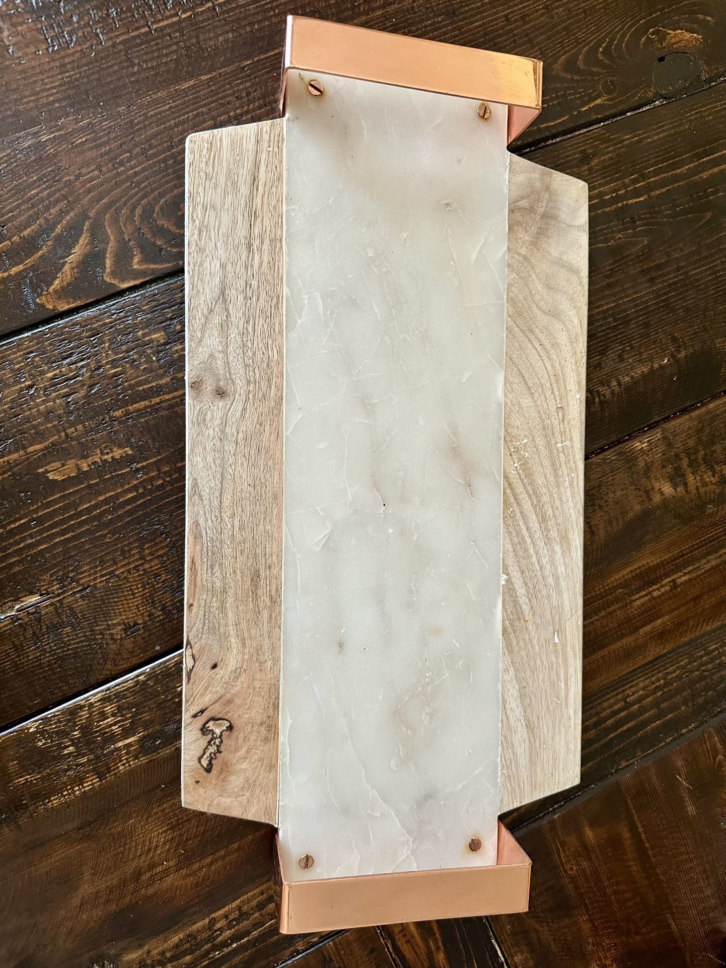 Artisan Cutting Board with Copper Handle