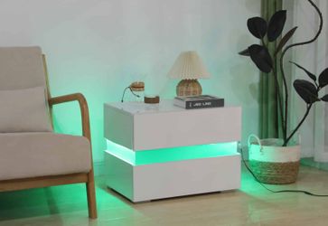 New LED Nightstands White Or Black,gold/black Nightstand K furniture And More