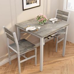3 Piece Dining Table Set for 2