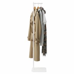 Verssure Adjustable Small Clothing Rack, Metal Coat Rack Freestanding White