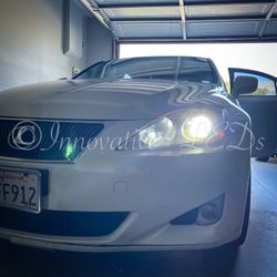 6000k Glacier White LED Headlight And 3000k Jdm Yellow LEDs Fog Lights 