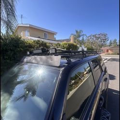 Roof Rack GOBI Full Length Stealth Rack with Rigid Lights For 4Runner 5th Gen