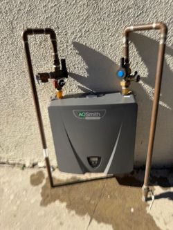 Like New AO Smith 28kW Electric Tankless Water Heater – Never Used – Includes Valve Kit