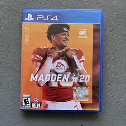 MADDEN NFL 20 GAME FOR PLAYSTATION 4 PS4, GAME DISC, CASE, FOOTBALL EA SPORTS