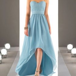 Elegant Sorella Vita Women's Strapless Blue Evening Gown Dress Size 10